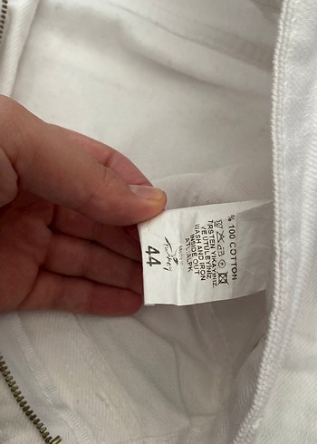 Beyaz Kot Kadın Uzun Pantolon - Görsel 3