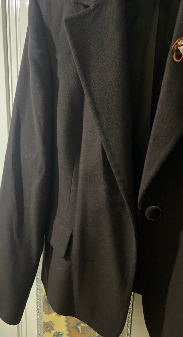 Acıkahve Düğmeli kaşe Kadın Blazer Ceket - Görsel 2