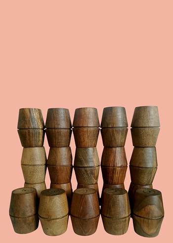 Koyu Bej Ahşap Oyuncak Seti - Görsel 3