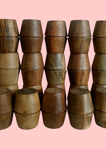 Koyu Bej Ahşap Oyuncak Seti - Görsel 2