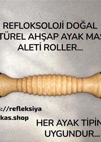 Doğal Ahşap Refleksoloji Ayak Masaj Aleti - Görsel 2