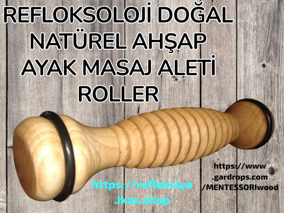 Doğal Ahşap Refleksoloji Ayak Masaj Aleti - Görsel 3