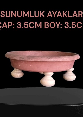 Beyaz Ahşap Sunumluk Ayakları 3.5x3.5 cm - Görsel 2