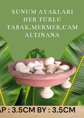 Beyaz Ahşap Sunumluk Ayakları 3.5x3.5 cm - Görsel 3