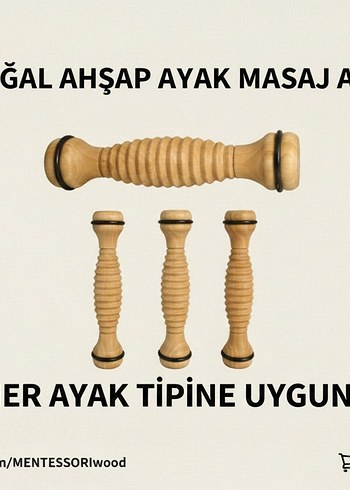 Doğal Ahşap Ayak Masaj Aleti - Taksicilere Özel - Görsel 2