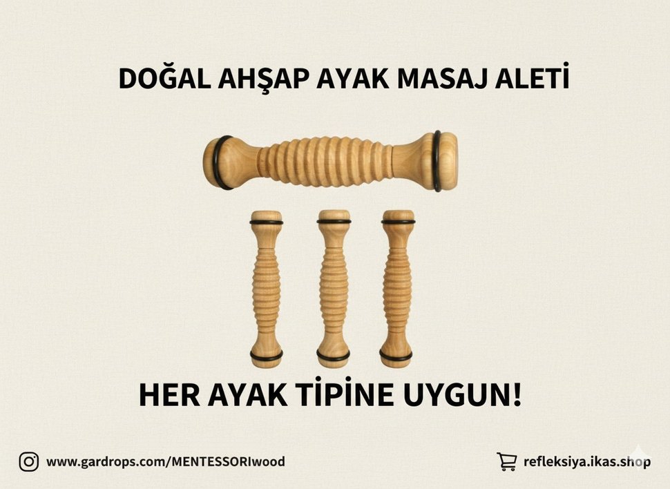 Doğal Ahşap Ayak Masaj Aleti - Taksicilere Özel - Görsel 3