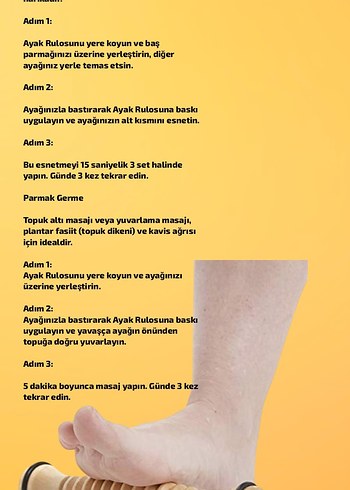 Bej ve Gri Ahşap Oyuncak AYAK MASAJ ALETİ - Görsel 5