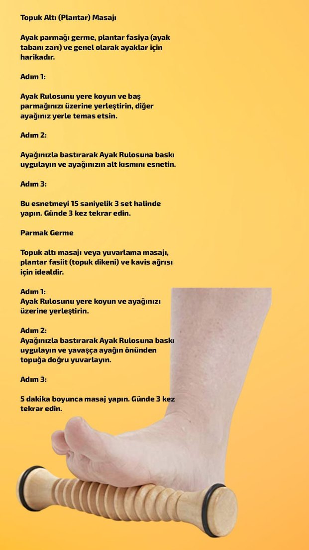 Bej ve Gri Ahşap Oyuncak AYAK MASAJ ALETİ - Görsel 5