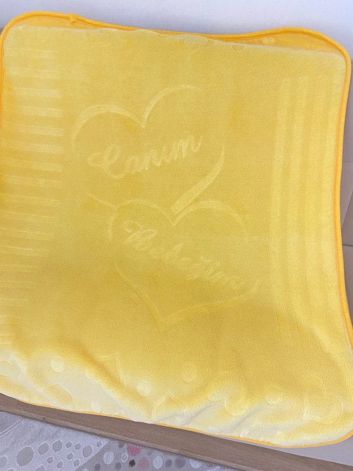 Pastel Sarı Çocuk Battaniyesi - Görsel 4