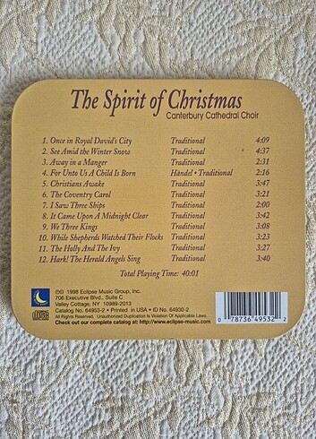 The Spirit of Christmas Şarkıları CD - Görsel 5