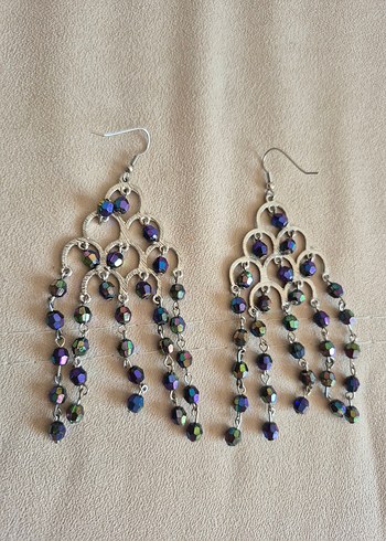 Uzun Boncuklu Bohem Kadın Küpeler - Görsel 2