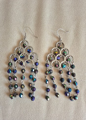 Uzun Boncuklu Bohem Kadın Küpeler - Görsel 3