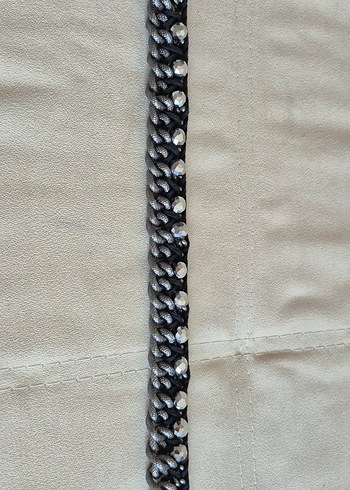 Gri Yılan Desenli Boncuklu Midi Kolye - Görsel 4