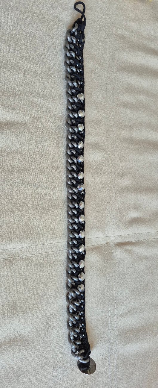 Gri Yılan Desenli Boncuklu Midi Kolye - Görsel 4