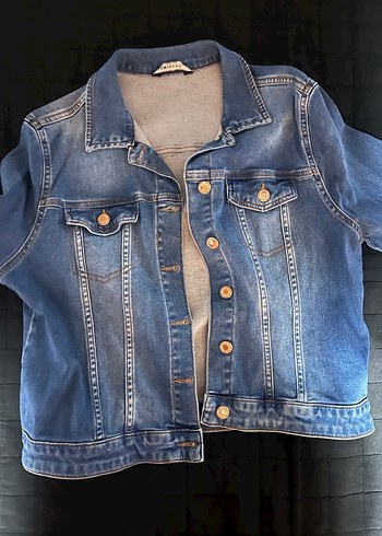 LCW Düğmeli Mavi Kadın Denim Ceket - Görsel 5