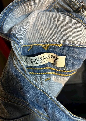 LCW Kadın Gri Denim Midi Askılı Tulum - Görsel 4