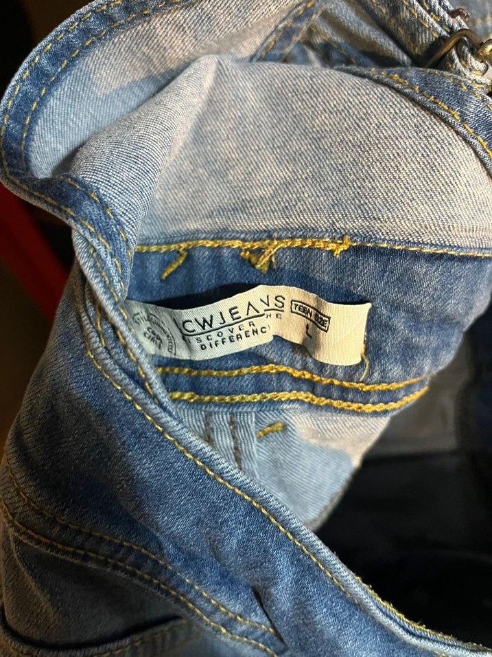 LCW Kadın Gri Denim Midi Askılı Tulum - Görsel 4