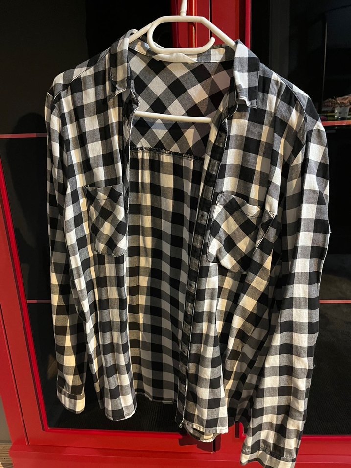 LCW Kadın Kırmızı Kareli Düğmeli Gömlek - Görsel 2