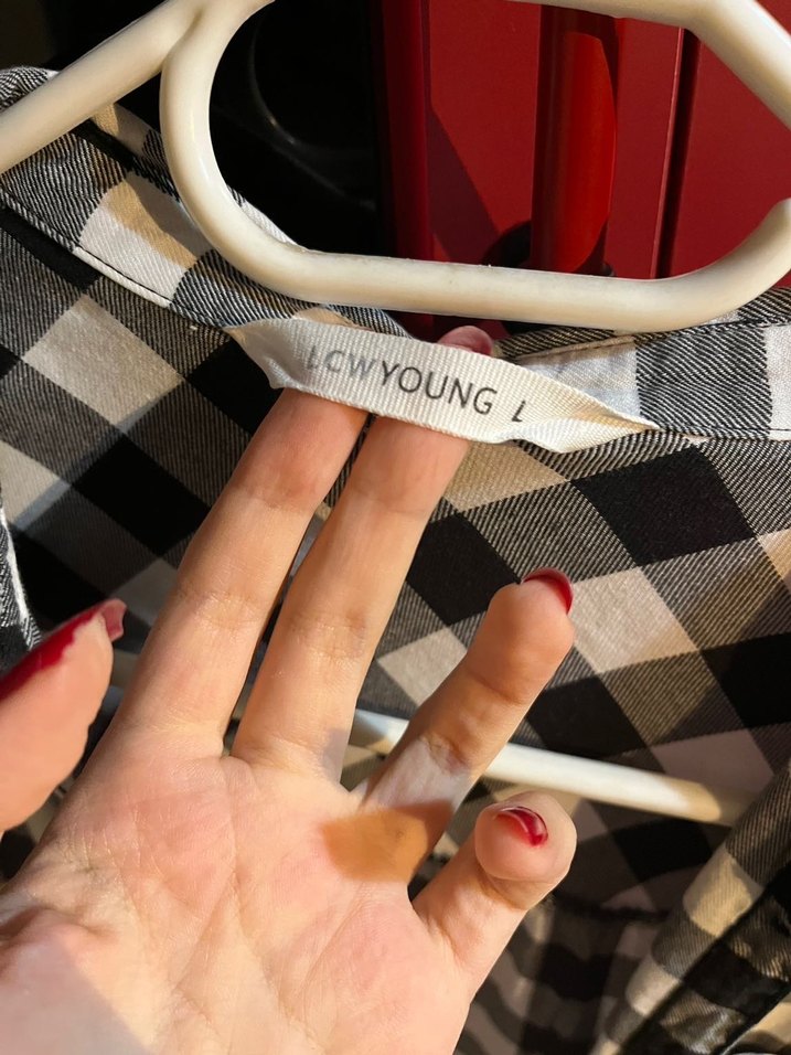 LCW Kadın Kırmızı Kareli Düğmeli Gömlek - Görsel 4