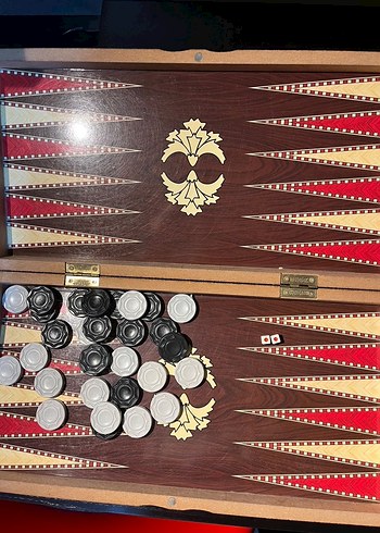 Kahverengi Ahşap Tavla Seti - Görsel 4