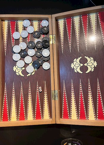 Kahverengi Ahşap Tavla Seti - Görsel 2