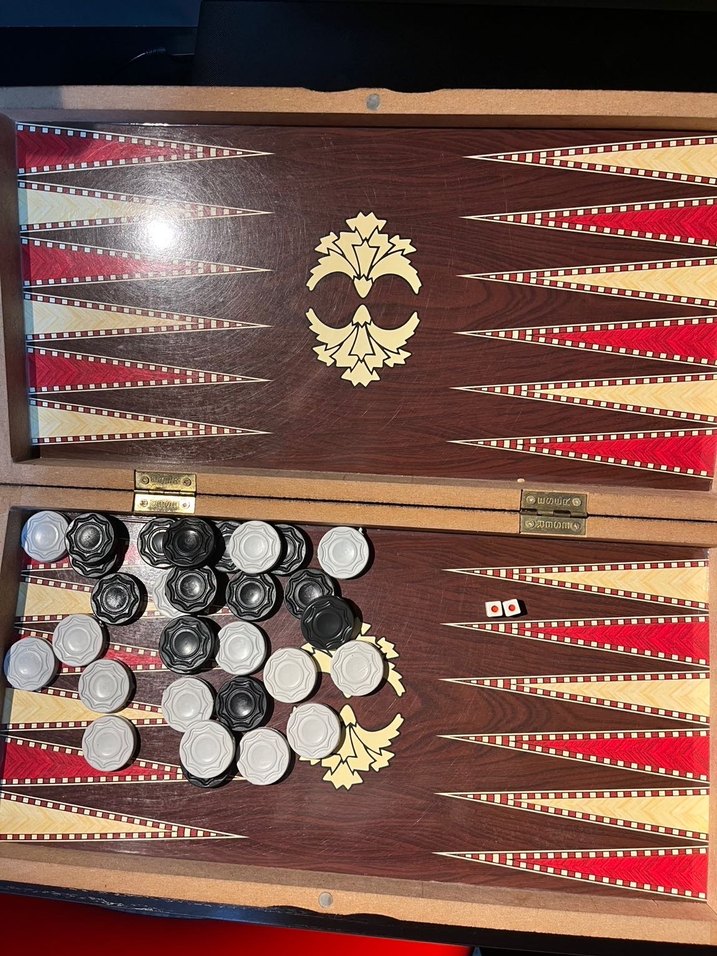 Kahverengi Ahşap Tavla Seti - Görsel 4