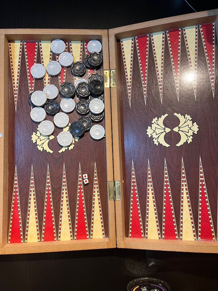 Kahverengi Ahşap Tavla Seti - Görsel 2