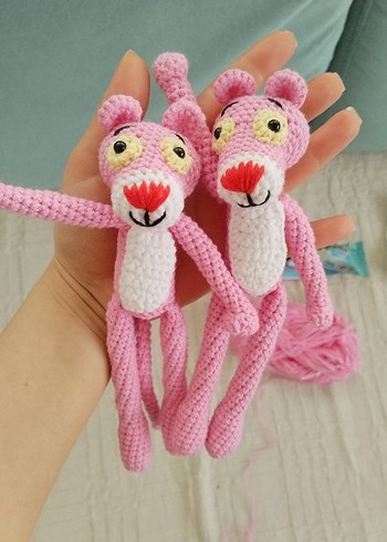 Pembe Renkli Örgü Peluş Oyuncak