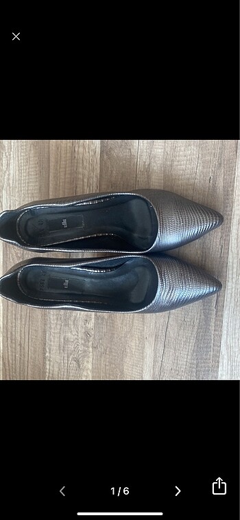 Lame Elle topuklu ayakkabı - Görsel 5