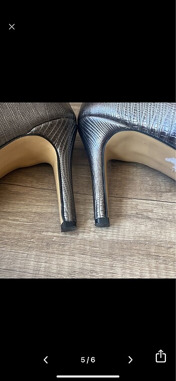 Lame Elle topuklu ayakkabı - Görsel 3