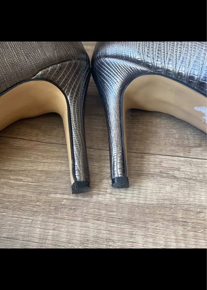 Lame Elle topuklu ayakkabı - Görsel 3