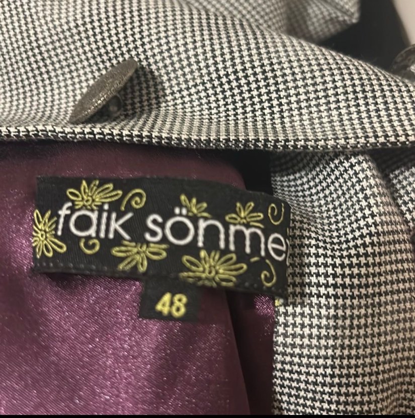 Gri Düğmeli Kadın Blazer Ceket - Görsel 2