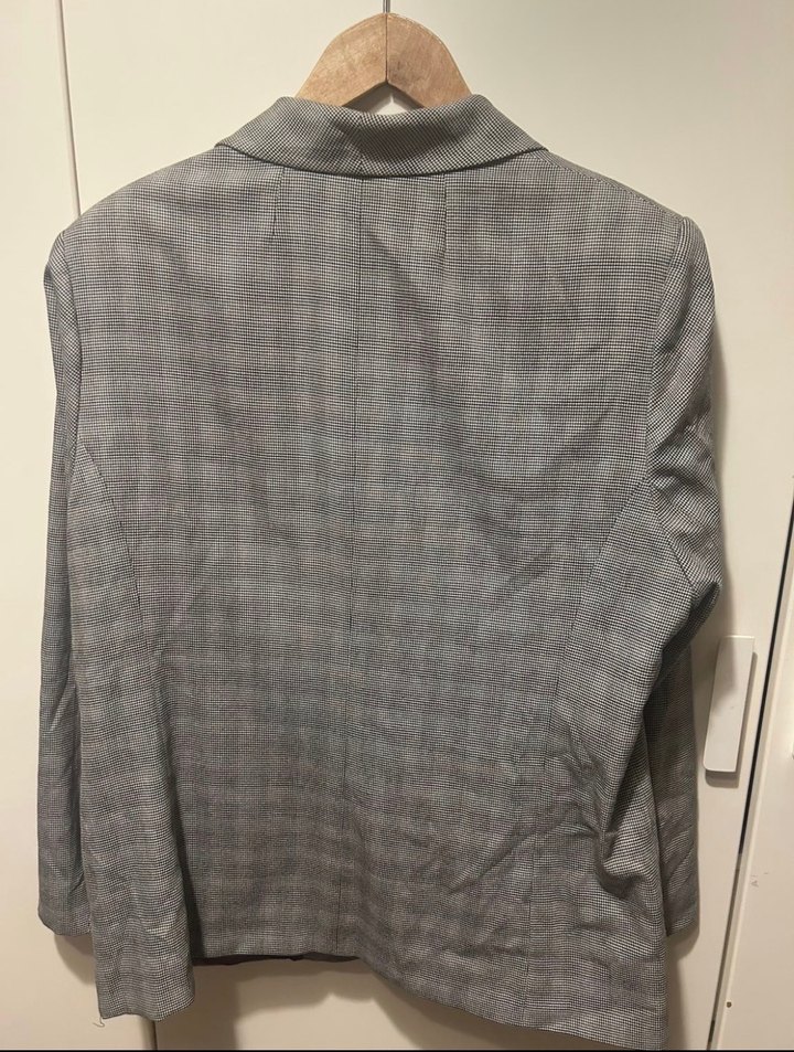 Gri Düğmeli Kadın Blazer Ceket - Görsel 5