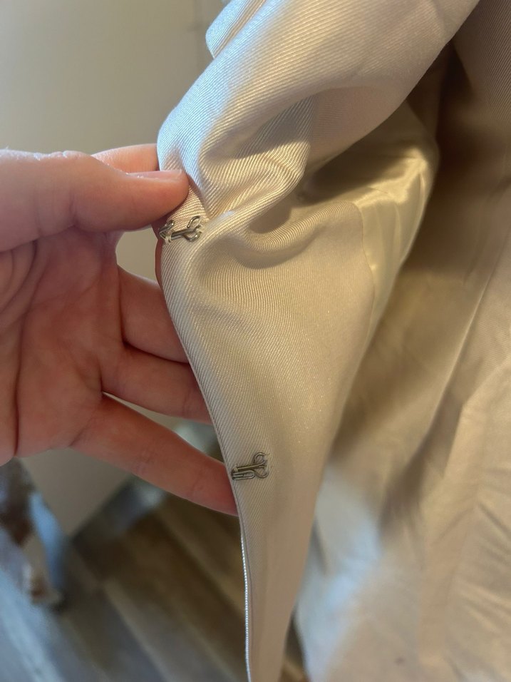 Beyaz Keten saten  Kadın Midi Takım - Görsel 3