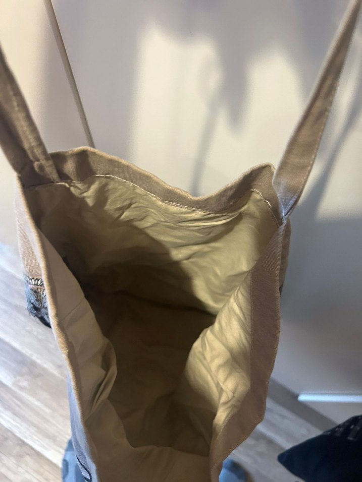 Köpek Desenli Baskılı Kadın Kumaş Çanta - Görsel 5