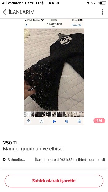 40 Beden siyah Renk Mango Siyah abiye güpür elbise