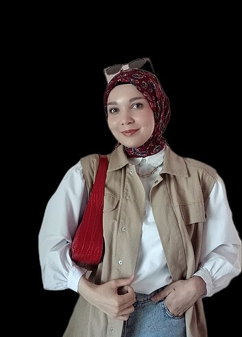 Bordo Renkli Desenli Eşarp 