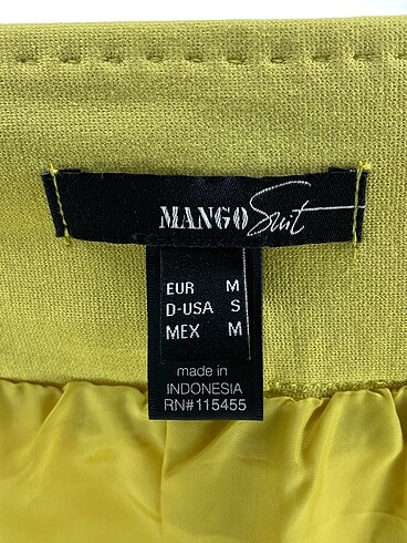 m Beden sarı Renk Mango Midi Etek %70 İndirimli.
