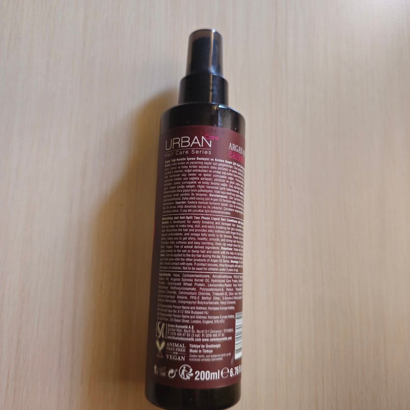 Urban Care Argan Oil & Keratin Sıvı Saç Bakım Kremi Yağı - Görsel 2