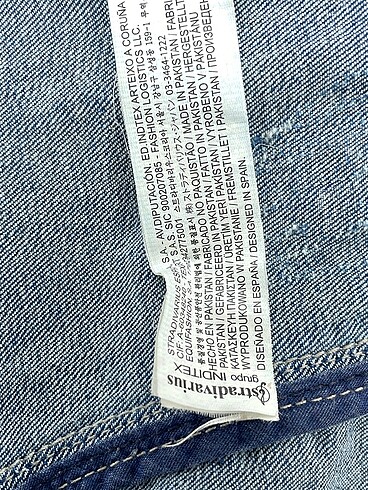 l Beden mavi Renk Stradivarius Kot Ceket %70 İndirimli.