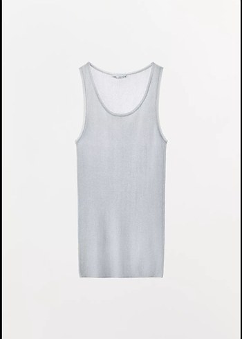 zara metalik iplikli bluz - Görsel 2