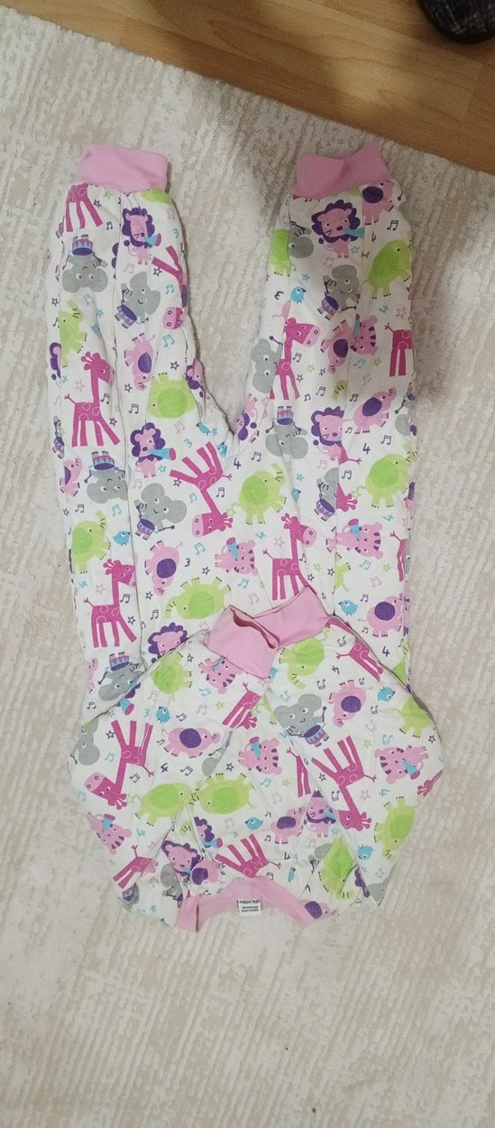 Renkli Desenli Bebek Tulum Uyku Tulumu - Görsel 2