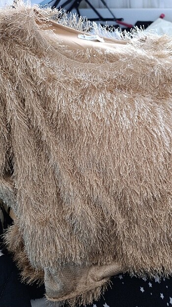 m Beden camel Renk Sakallı üst bluz 