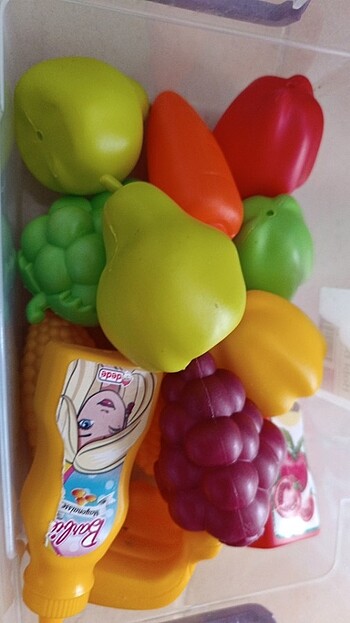  Beden Renk Market kasası ve meyve oyuncakları mini market oyunu