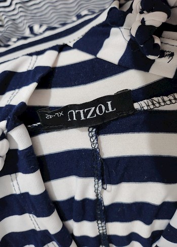 Lacivert Zebra Desenli tunik