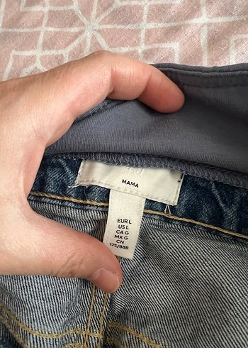 Kot rengi Hamile Kot Pantolon Bol Kesim - Görsel 3