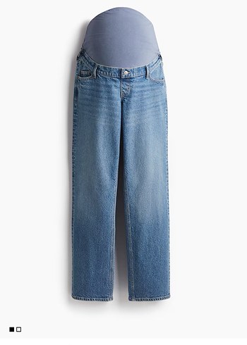 Kot rengi Hamile Kot Pantolon Bol Kesim - Görsel 5