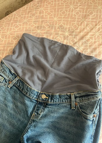 Kot rengi Hamile Kot Pantolon Bol Kesim - Görsel 2