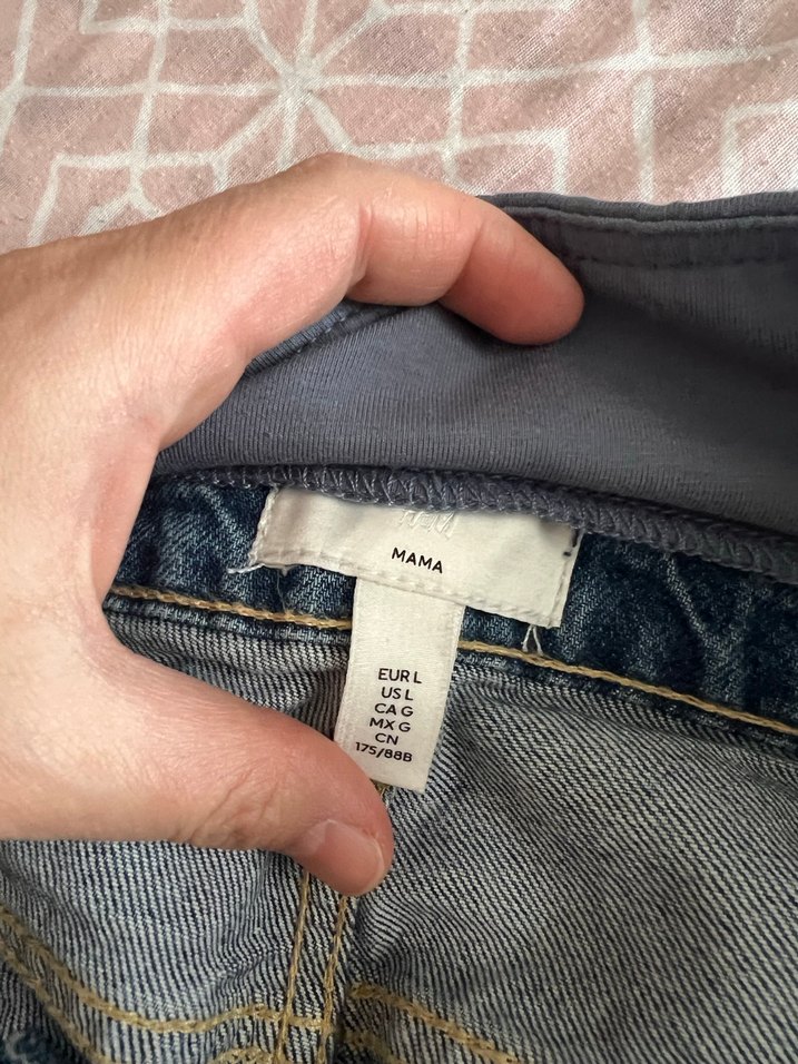 Kot rengi Hamile Kot Pantolon Bol Kesim - Görsel 3