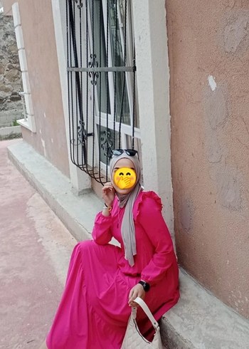 Pembe Uzun Elbise